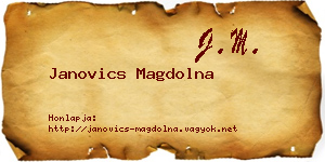 Janovics Magdolna névjegykártya
