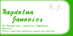 magdolna janovics business card